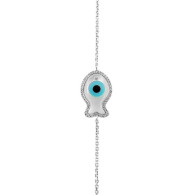 Protection From The Evil Eye Fish Charm Bracelet 