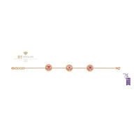 Ananya Rose Gold Celeste Miniature Lotus Bracelet set with Sapphires and Diamonds