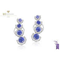 Ananya White Gold Celeste Ear Cuffs set with Tanzanite and Diamonds