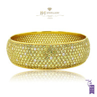 Yellow Sapphire and Diamond Bangle - 40.80 ct