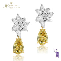 Pear Cut Diamond Earrings - 7.55 ct