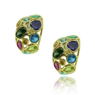 Gold and Gemstone Earrings 