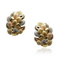 Three Colours Of Gold Autumn Earrings