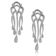 Statement Diamond Drop Icicle Earrings 