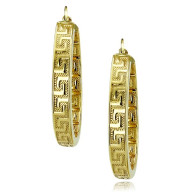 Yellow Gold VERSACE Design Earrings