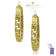 Yellow Gold VERSACE Design Earrings