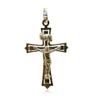 Yellow Gold Detailed Cross Pendant