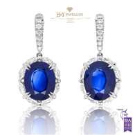 Natural Sri-Lanka Sapphire Drop Earrings - 28.31 ct