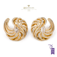 Yellow Gold Earrings - 4.14 ct
