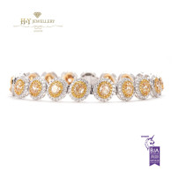 Oval Cut Fancy Yellow Diamond Bracelet - 7.00ct - VS