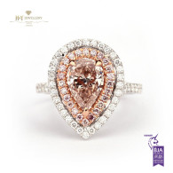 Fancy Pear Pink Diamond Ring VS2 , G-H