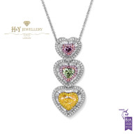 Fancy Multi Colored Heart Pendant - 5.74
