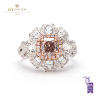  Radiant Cut Fancy Pink Diamond Ring - 1.17ct - SI1