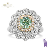 Fancy Yellowish Green Diamond Ring - 1.94 ct