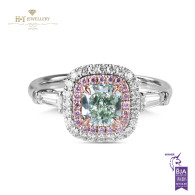 Fancy Yellow Green Diamond Ring - 1.27 ct