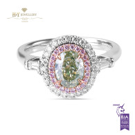 Fancy Gray-Greenish Yellow Diamond Ring - 1.42 ct