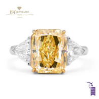 Fancy Yellow Diamond Ring - 6.69 ct