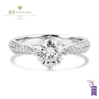 White Gold Brilliant Cut Engagement ring - 1.24 ct