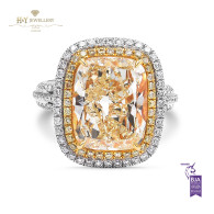  Yellow Diamond Ring - 6.88 ct