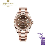 Rolex Sky Dweller Chocolate Dial Full Rose Gold  - ref 326935