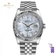 Rolex Date Just Ladies Steel and White gold with Mother of Pearl dial - ref 116234