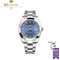 Rolex Date Just 41 Oystersteel Azzurro  - ref 126300