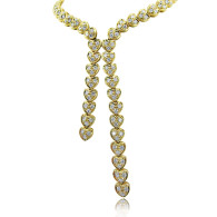 Cascading Diamond Heart Necklace  