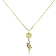Yellow Gold Heart Necklace 