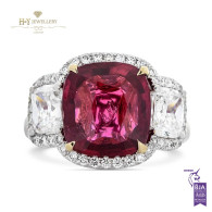 Vivid Red Ruby Ring - 6.93 ct