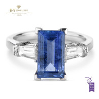 Burma Blue Sapphire Ring - 3.97 ct