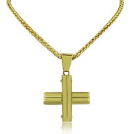 Plein Gold Cross Pendant