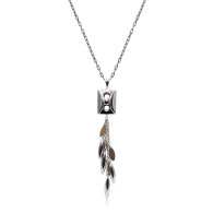 White Gold Low Drop Necklace 