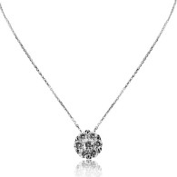 White Gold Necklace With Brilliant Cut Diamonds