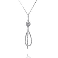 White Diamond Articulated Loop Pendant 