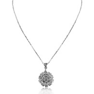 White Gold Petit Flower Necklace 