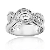White Gold Ring With Brilliant Cut Diamonds