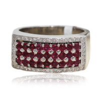 Diamond and Ruby Cocktail Ring 