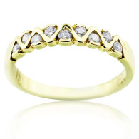Yellow Gold Petit Ring With Brilliant Cut Diamonds