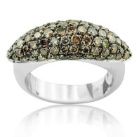 White Gold Ring With Fancy Brilliant Cut Diamonds
