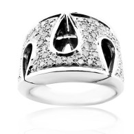 White Gold Ring With Brilliant Cut Diamonds