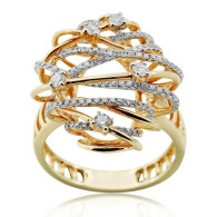 Interlacing Cloud Cocktail Ring 
