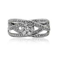 White Gold Wedding Band With Brilliant Cut Diamonds