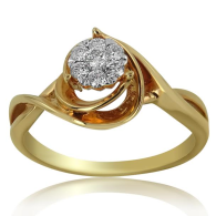 Rose Gold Woven Twist Ring 
