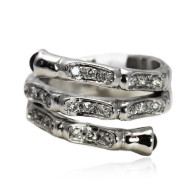 White Gold Ring With Brilliant Cut Diamonds