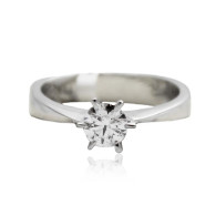 White Gold Solitaire Engagement Ring 