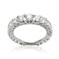 Full Eternity Ring With Floating Brilliant Cut Diamonds