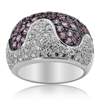 White Gold Tourmaline And Diamond Ring