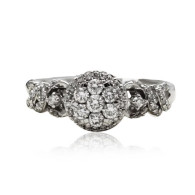 White Gold Engagement Ring With Brilliant Cut Diamonds