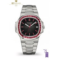 Patek Philippe Platinum Nautilus Design set with Rubies  - ref 5711/112P-001