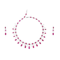 African Ruby and Diamond Set